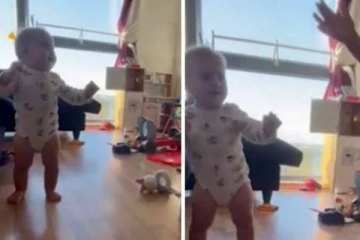 மில்லியன் பேரை சிலிர்க்க வைத்த ரியக்சன்...தங்கையின் முதல் நடையால் பூரிப்படைந்த குட்டி அண்ணன்!