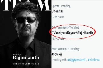 ட்விட்டரில் ட்ரெண்டாகி வரும் #VanniyarsBoycottRajinikanth : ரஜினிகாந்த் 170 -க்கு எதிர்ப்பு
