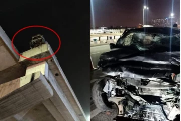 மேம்பாலத்திலிருந்து பறந்து விழுந்த பெண்! கொடூரமான சாலை விபத்தில் உரியிழந்த தமிழக  தம்பதி.. பதறவைக்கும் சிசிடிவி வீடியோ