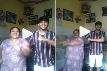 இலங்கை பாடலுக்கு குத்தாட்டம் போட்ட அம்மா- மகன்: வீடியோ வைரல்