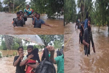 முல்லைத்தீவில் வெள்ளத்தில் மூழ்கிய வீடுகள்: தத்தளித்த மக்கள் பாதுகாப்பாக மீட்பு!(படங்கள்)