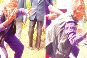 பேரனின் திருமணத்தில் துள்ளிக்குதித்து 96 வயது தாத்தா உற்சாக நடனம்!