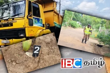 தப்பியோடிய டிப்பர் மீது துப்பாக்கி பிரயோகம்