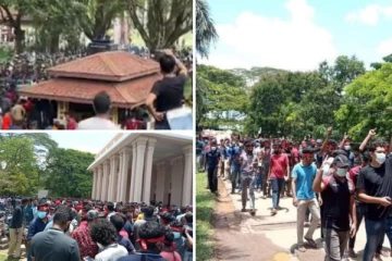 පේරාදෙණිය දෙවනත් කල ශිෂ්ය අරගලයට කඳුළු ගෑස් සහ ජල ප්රහාර - පොලිසිය සහ ශිෂ්යයන් අතර දැඩි උණුසුම්කාරී තත්වයක්..නවතම දර්ශන මෙන්න..(VIDEO / PHOTOS)