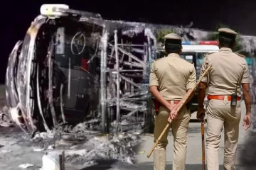 இந்தியாவில் தீக்கிரையான பேருந்து: 25 பேர் பலி