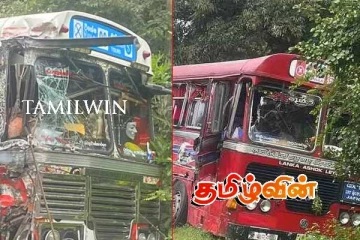 இரு பேருந்துகள் நேருக்கு நேர் மோதி கோர விபத்து : பலர் வைத்தியசாலையில்..