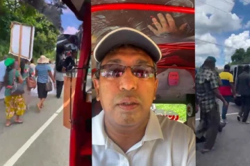 ජනපති වෙන්න සිටින කෙනෙන් ත්රීරෝධ රථයෙන් ගමන් කරන වීඩියෝවක් සමාජ මාධ්ය උණුසුම් කරයි.(VIDEO)