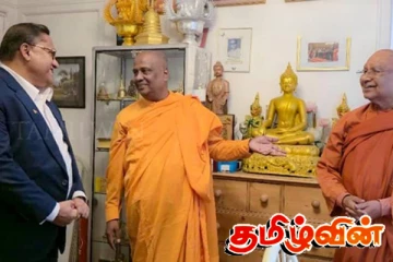 ஜெனீவாவில் பௌத்த தேரர்களை சந்தித்த அமைச்சர் விஜித