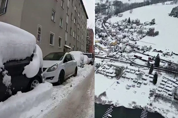 ஜெர்மனியில் பனிப்பொழிவு ; தடைபடும் போக்குவரத்து!