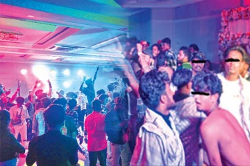 யாழில் சர்ச்சையை ஏற்படுத்தியுள்ள மாபெரும் களியாட்டம் (Photos)