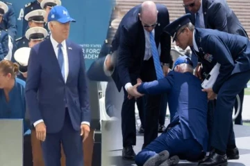 பட்டமளிப்பு விழாவில் திடீரென தடுமாறி கீழே விழுந்த அமெரிக்க அதிபர் ஜோ பைடன்!