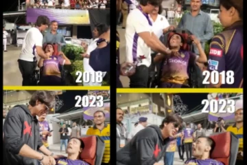 மனவளர்ச்சி குன்றிய ரசிகருக்கு முத்தமிட்ட ஷாருக்கான்- வைரலாகும் வீடியோ