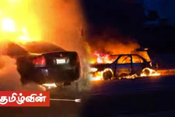 கொழும்பில் திடீரென தீப்பற்றி எரிந்த மோட்டார் வாகனம்