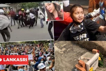 மியான்மர் பொலிசாரால் சுட்டுக்கொல்லப்பட்ட இளம்பெண்ணின் உடல் தோண்டி எடுப்பு: மக்கள் ஆவேசம்