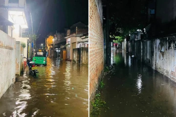 சாய்ந்தமருதில் பெய்து வரும் அடைமழை - வெள்ளநீர் தேங்கி போக்குவரத்து பாதிப்பு