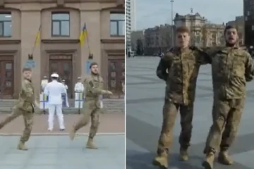 நாட்டு நாட்டு பாடலுக்கு நடனம் ஆடி அசத்திய உக்ரைன் ராணுவ வீரர்கள் - வைரலாகும் வீடியோ!