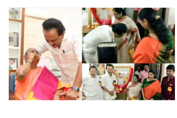 கோபாலபுரம் இல்லத்திற்கு சென்று தாயாரிடம் ஆசி பெற்ற மு.க.ஸ்டாலின்! | Politics