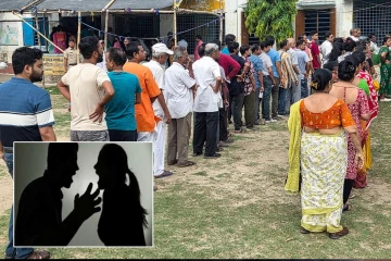 காதலருடன் மாயமான மனைவியைக் கண்டுபிடிக்க வாக்குச்சாவடியில் காத்திருந்த கணவர்