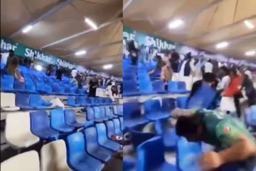 கிரிக்கெட் மைதானத்தில் பாகிஸ்தான் ரசிகர்கள் மீது ஆஃப்கானிஸ்தான் ரசிகர்கள் தாக்குதல்