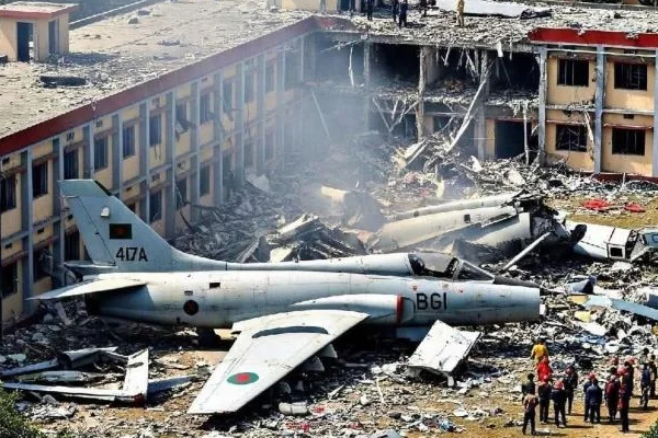 பங்களாதேஷ் விமான விபத்து : 27ஆக உயர்ந்த பலி எண்ணிக்கை | Bangladesh Air Force Jet Crash Death Increase