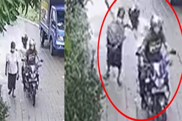 தங்கச்சங்கிலியை அறுத்துச் சென்றவர்களை தேடி பொலிஸார் தீவிர வலைவீச்சு (VIDEO)