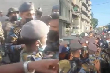 விமானப்படை அதிகாரிகளுக்கும் பொதுமக்களுக்கும் இடையில் மோதல் (Video)