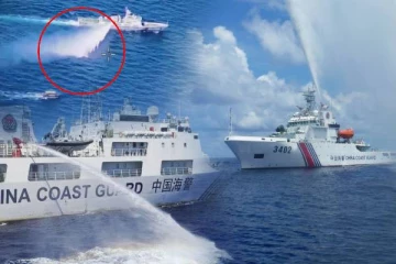 அத்துமீறும் சீன கடற்படை: பிலிப்பைன்ஸ் மீன்பிடி படகு மீது நீர்த்தாரை பிரயோகம்(காணொளி)