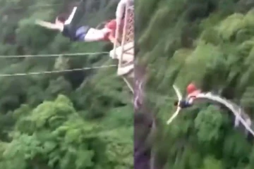 அந்தரத்தில் அரங்கேறிய சாகசம்! கயிறு அறுந்து பெண்ணிற்கு நடந்த சோகம்