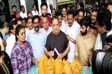 மிக்ஜாம் புயலால் பாதிக்கப்பட்ட மக்களுக்கு நிவாரணப் பொருட்கள் : கமல்ஹாசன்