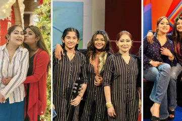 ආරක්ෂාවට පොලු තියා ගන්නවා. අපේ අම්මා වළලු මාල කරේ අතේ පුරවගෙනනේ ඉන්නේ (PHOTOS)