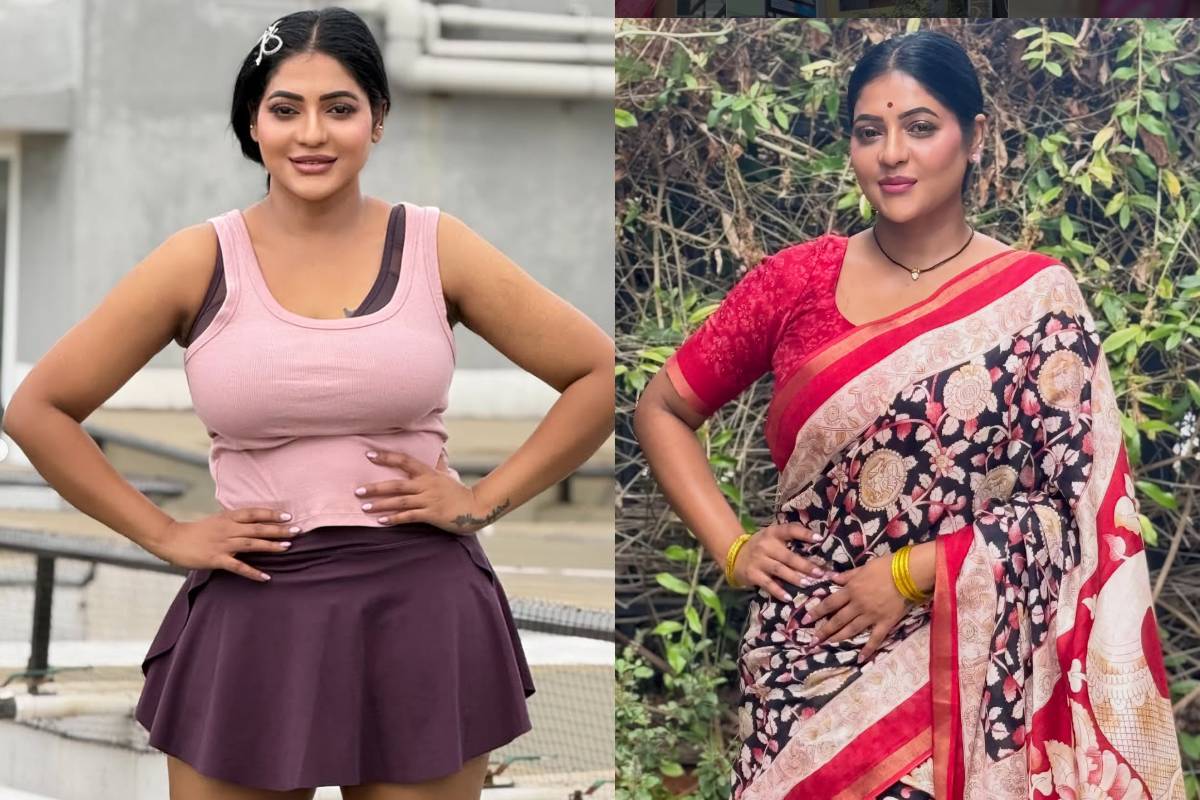 கருப்பு சேலையில் உச்சக்கட்ட கிளாமரில் நடிகை ரேஷ்மா!! ரீல்ஸ் வீடியோ.. | Actress Reshma Reels Video Post Viral