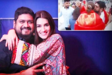 திருப்பதி கோவிலில் கிரித்தி சனோனை கட்டியணைத்து முத்தம் கொடுத்த இயக்குநர்! வலுக்கும் கண்டனம்