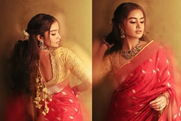 டிராகன் பட நடிகை அனுபமா பரமேஸ்வரன் சேலையில் அழகிய போட்டோஷூட்