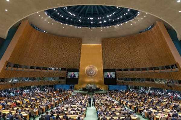 ஐ.நா வின் 78 ஆவது பொதுச்சபைக் கூட்டம்! ரணிலை வரவேற்ற ஐநா தலைவர் ஜே.வி