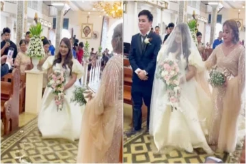 வெள்ள நீரில் நடைபெற்ற காதல் திருமணம் - பிலிப்பைன்ஸ்'ஸில் ருசிகரம்..!