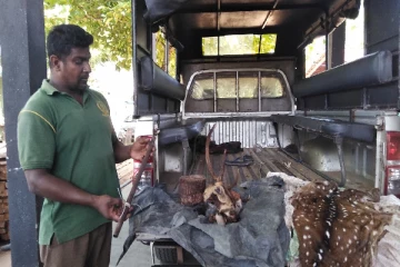 புத்தளம் பகுதியில் மானை வேட்டையாடிய நபர் கைது(Photo)