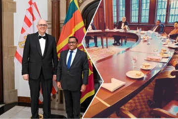 ஜேர்மனியின் பிரேமன் நகர மேயரை சந்தித்த அமைச்சர் விஜித ஹேரத்