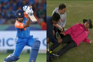 சஞ்சு சாம்சன் அடித்த பந்தால் வலியால் துடித்த நடுவர் - ஒரே சிக்ஸில் 2 சாதனை பட்டியலில் இடம்