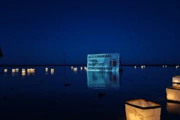 பிரிட்டனில் முள்ளிவாய்க்கால் நினைவேந்தல்; கடலில் விடப்பட்ட மிதக்கும் விளக்குகள்