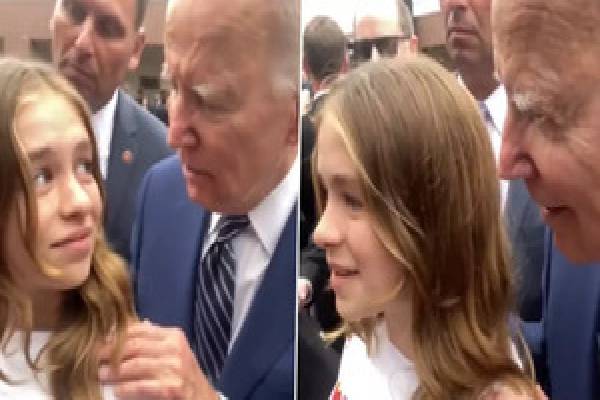 தோளில் கை போட்ட ஜோபைடன் .. சங்கடப்பட்டு நெளிந்த சிறுமி , சர்ச்சையாகும் வீடியோ | Joe Biden Advice To The Girl And No Serious