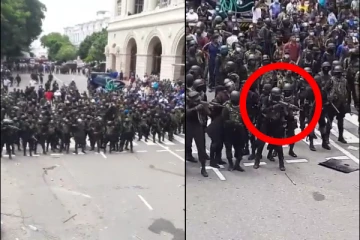 அரச தலைவர் மாளிகைக்கு அருகில் இராணுவத்தினர் துப்பாக்கிச்சூடு: காணொளி வெளியீடு