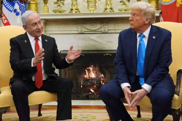 மத்திய கிழக்கை சூழ்ந்துள்ள பதற்றத்திற்கு மத்தியில் ட்ரம்ப் - நெதன்யாகு சந்திப்பு | Benjamin Netanyahu And Donald Trump Meetsup