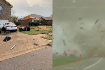 அமெரிக்காவை தாக்கிய பயங்கர புயல்: பதைபதைக்க வைக்கும் வீடியோ காட்சி