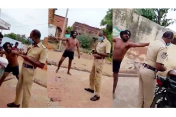 போலீசார் மீது சாக்கடையை அள்ளி வீசிய ஆசாமி - பின்பு நடந்த விபரீதம்!