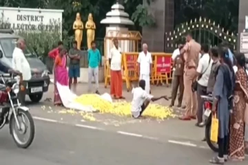 ரூ.10,000 அபராதம் விதித்த போலீசார்; பூக்களை கொட்டி வியாபாரி போராட்டம் - என்ன நடந்தது..?