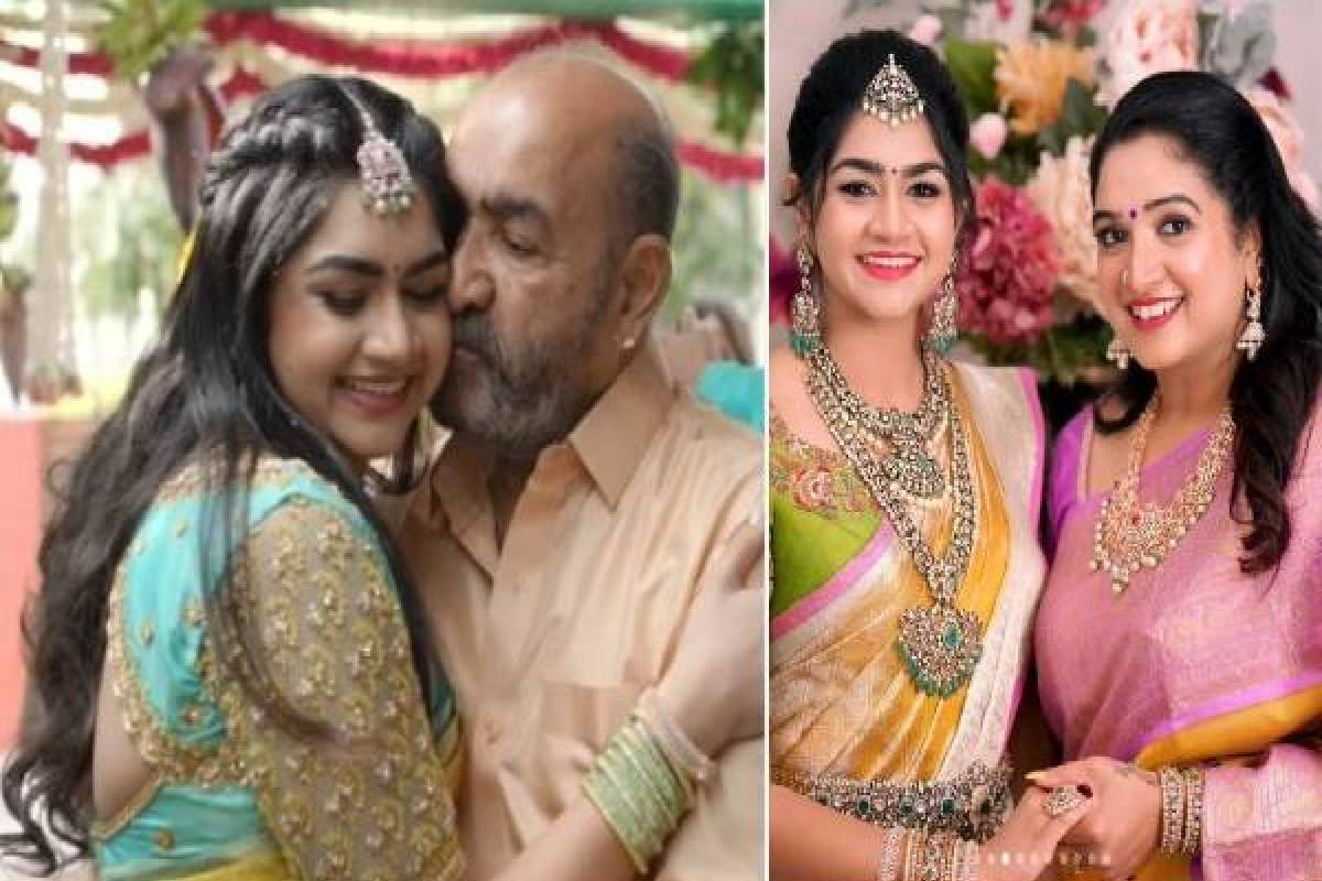 நடிகர் விஜயகுமார் பேத்திக்கு வளைகாப்பு...இணையத்தை ஆக்கிரமிக்கும் காணொளி! | Actor Vijayakumars Granddaughter Diyas Baby Shower