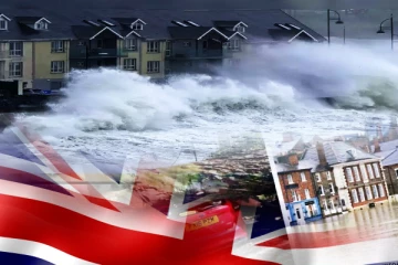 பிரித்தானியாவில் நிலைகொண்டுள்ள ஹென்க் புயல்: பெருவெள்ளத்தில் மூழ்கிய நகரங்கள்