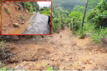 நோர்டன்பிரிட்ஜ் : மஸ்கெலியா பிரதான வீதியில் மண்சரிவு