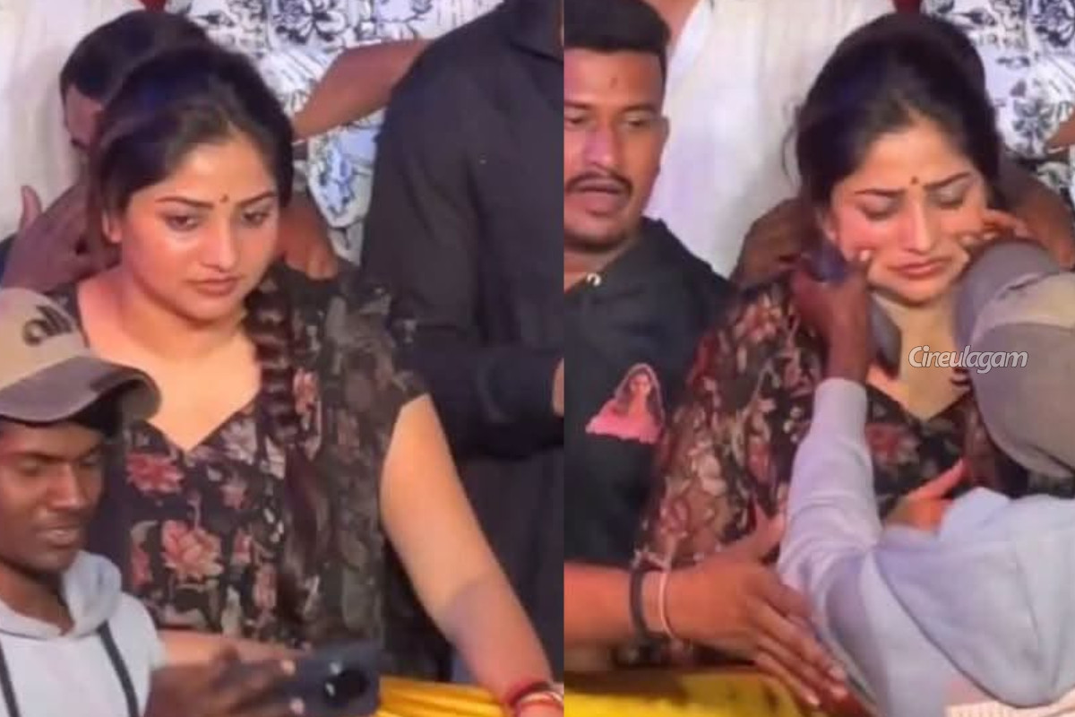 நடிகை கன்னத்தை கிள்ளிய நபர்.. கோபம் வரவில்லை என நடிகை சொன்னது ஏன்? | Rachita Ram Not Angry On Fan Pinching Her Cheeks