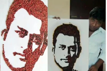 என்னது.. தீ குச்சி மருந்தை கொண்டு தோனியின் முகமா?